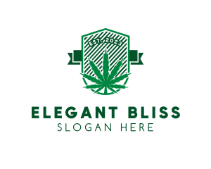 Marijuana Dispensary Shield Logo