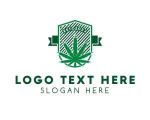 Weed - Marijuana Dispensary Shield logo design