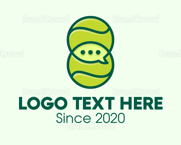 Green Tennis Ball Chat Logo