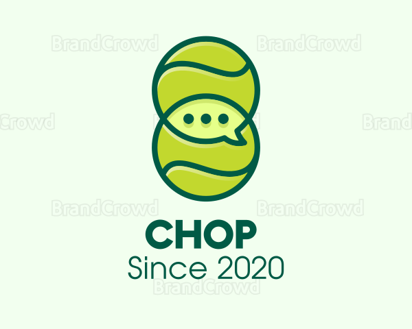 Green Tennis Ball Chat Logo