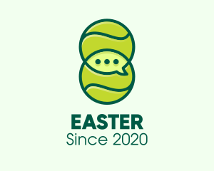 Professional Tennis Player - Green Tennis Ball Chat logo design