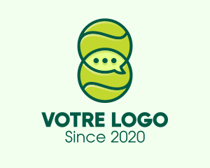 App - Green Tennis Ball Chat logo design
