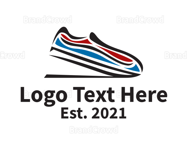 Sporty Running Shoe Logo