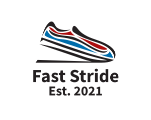Running - Sporty Running Shoe logo design