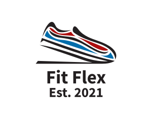 Sporty Running Shoe logo design