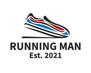 Sporty Running Shoe logo design