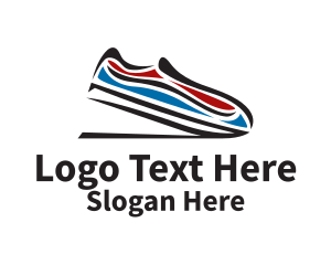 Sporty Running Shoe Logo