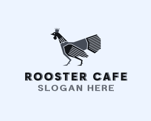 Crown Rooster Chicken logo design