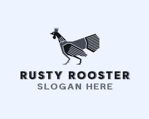 Crown Rooster Chicken logo design