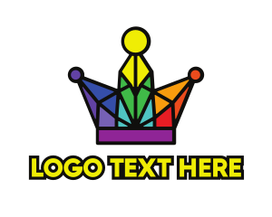 Lesbian - Modern Crystal Crown logo design