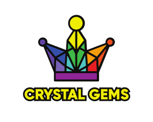 Modern Crystal Crown logo design