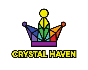 Modern Crystal Crown logo design