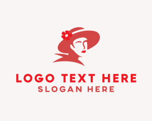 Elegant - Beauty Lady Hat logo design