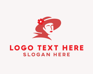 Women - Beauty Lady Hat logo design