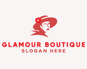 Glamour - Beauty Lady Hat logo design