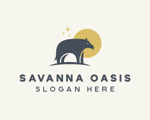 Savanna - Tapir Wild Safari logo design
