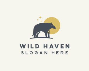 Tapir Wild Safari logo design