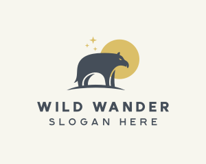 Tapir Wild Safari logo design