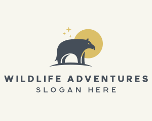 Tapir Wild Safari logo design