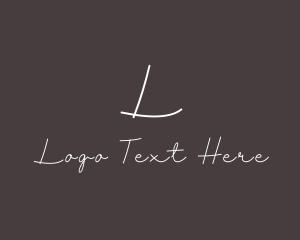 Handwritten Signature Fashion Tailoring Logo