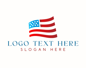 Nalionalism - Patriotic American Flag logo design