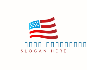 Patriotic American Flag Logo