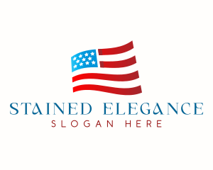 Patriotic American Flag Logo