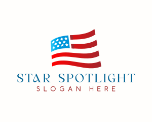 Patriotic American Flag Logo