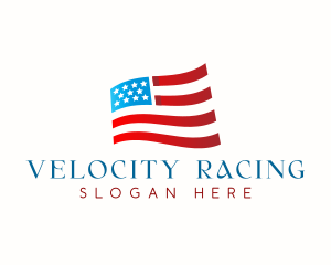 Patriotic American Flag Logo