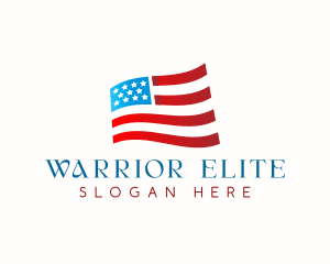 Patriotic American Flag Logo