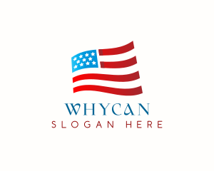 Patriotic American Flag Logo