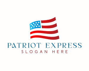 Patriotic American Flag logo design