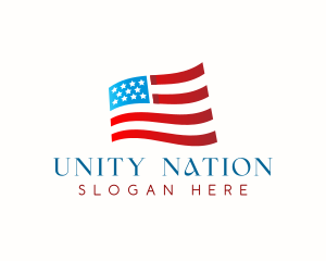 Patriotic American Flag logo design