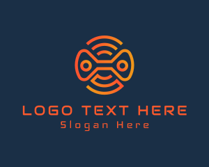 Cyber - Modern Gaming Wifi Signal logo design