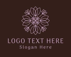 Massage - Floral Leaf Spa logo design
