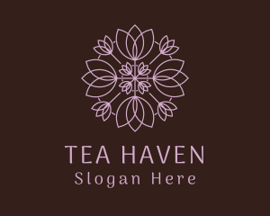 Floral Leaf Spa logo design