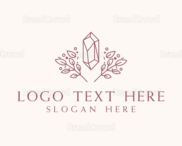 Elegant Crystal Leaf Logo
