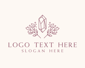 Elegant Crystal Leaf Logo