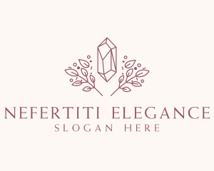 Elegant Crystal Leaf logo design