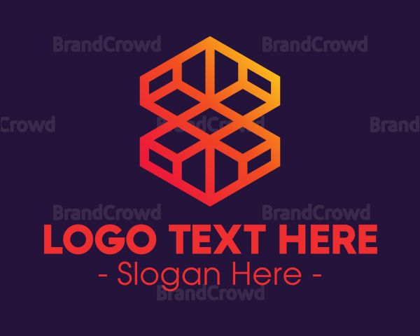 Modern Gradient Geometric Hexagon Logo