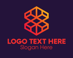 Modern Gradient Geometric Hexagon Logo