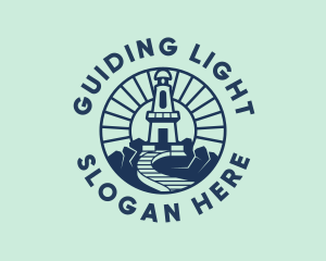 Nostalgic Lighthouse Pathway logo design
