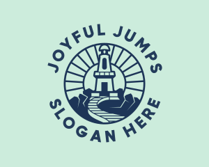 Nostalgic Lighthouse Pathway logo design