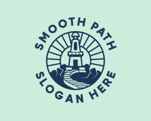 Nostalgic Lighthouse Pathway logo design