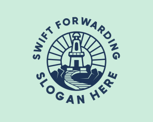 Nostalgic Lighthouse Pathway logo design