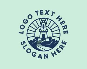 Marine - Nostalgic Lighthouse Pathway logo design