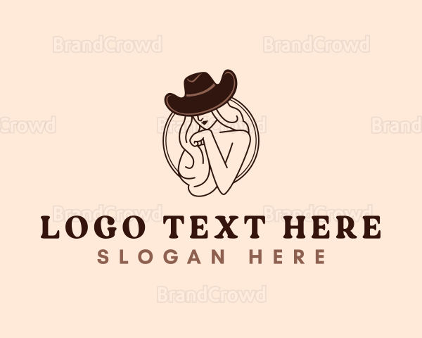 Western Cowgirl Hat Logo