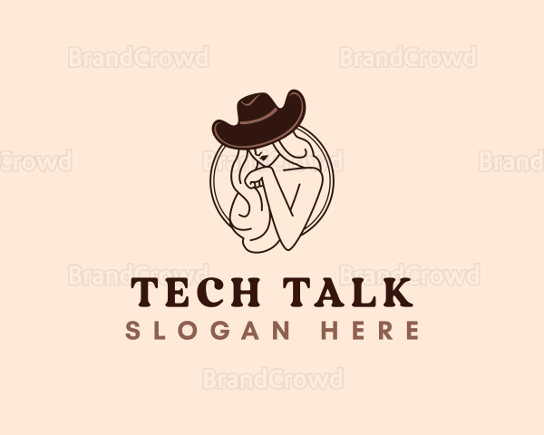 Western Cowgirl Hat Logo