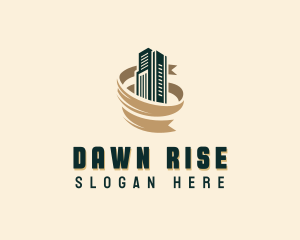 High Rise Building Realty logo design