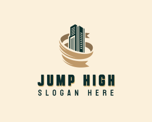 High Rise Building Realty logo design